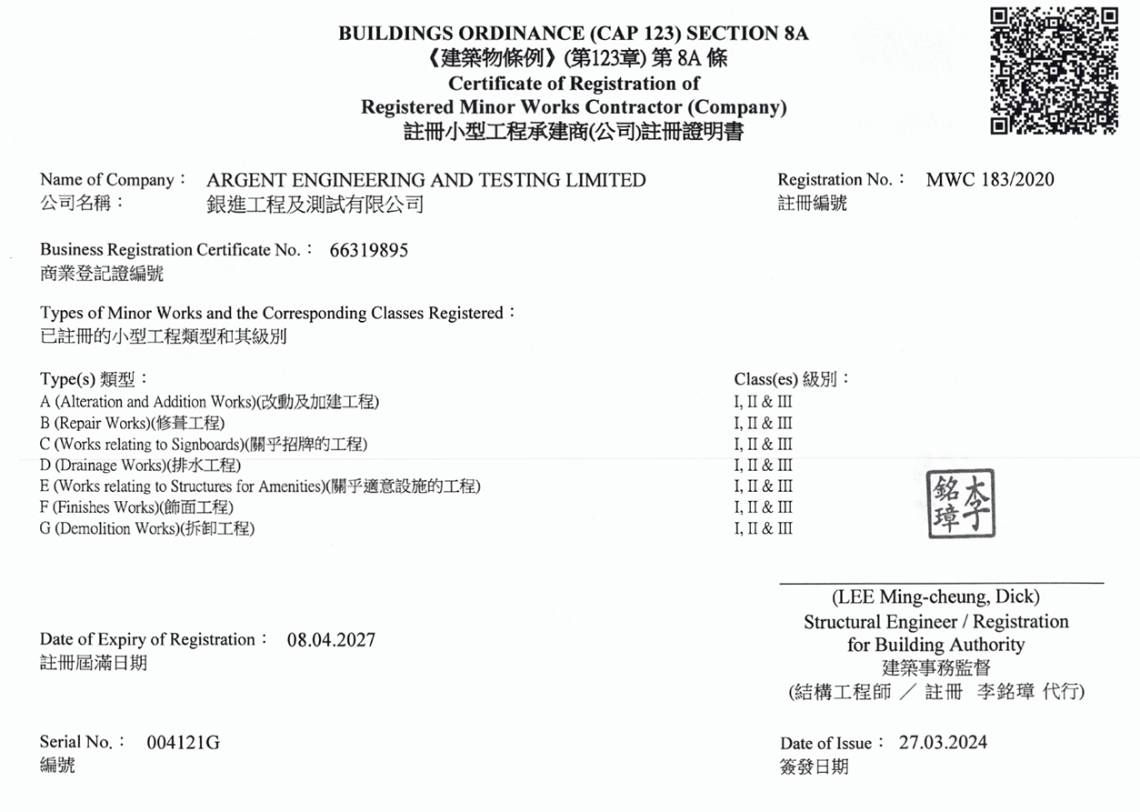 Minor Works Contractor License